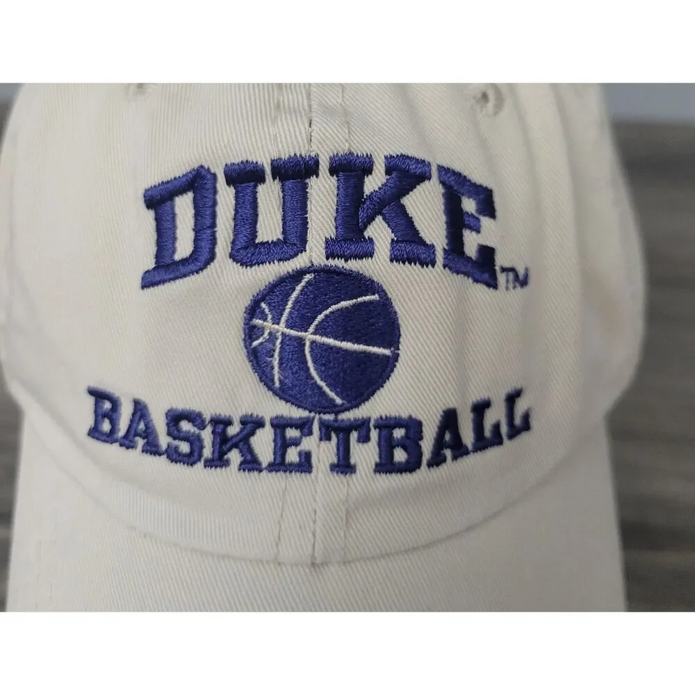 VTG 1995 Headwear By The Game Mens Duke Basketball Fitted Cap Hat Cream 7 1/4